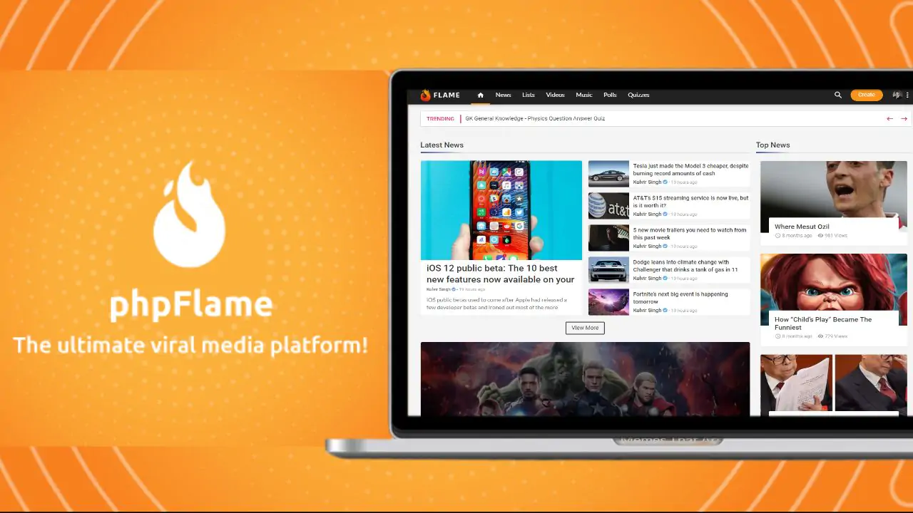 Flame - News, Viral Lists, Quizzes, Videos, Polls and Music