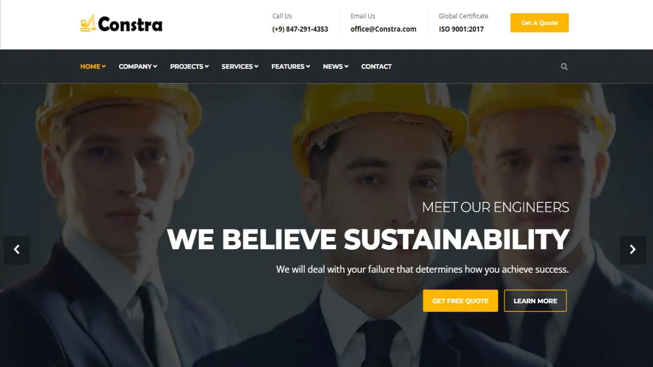 Constra - Bootstrap Construction Template