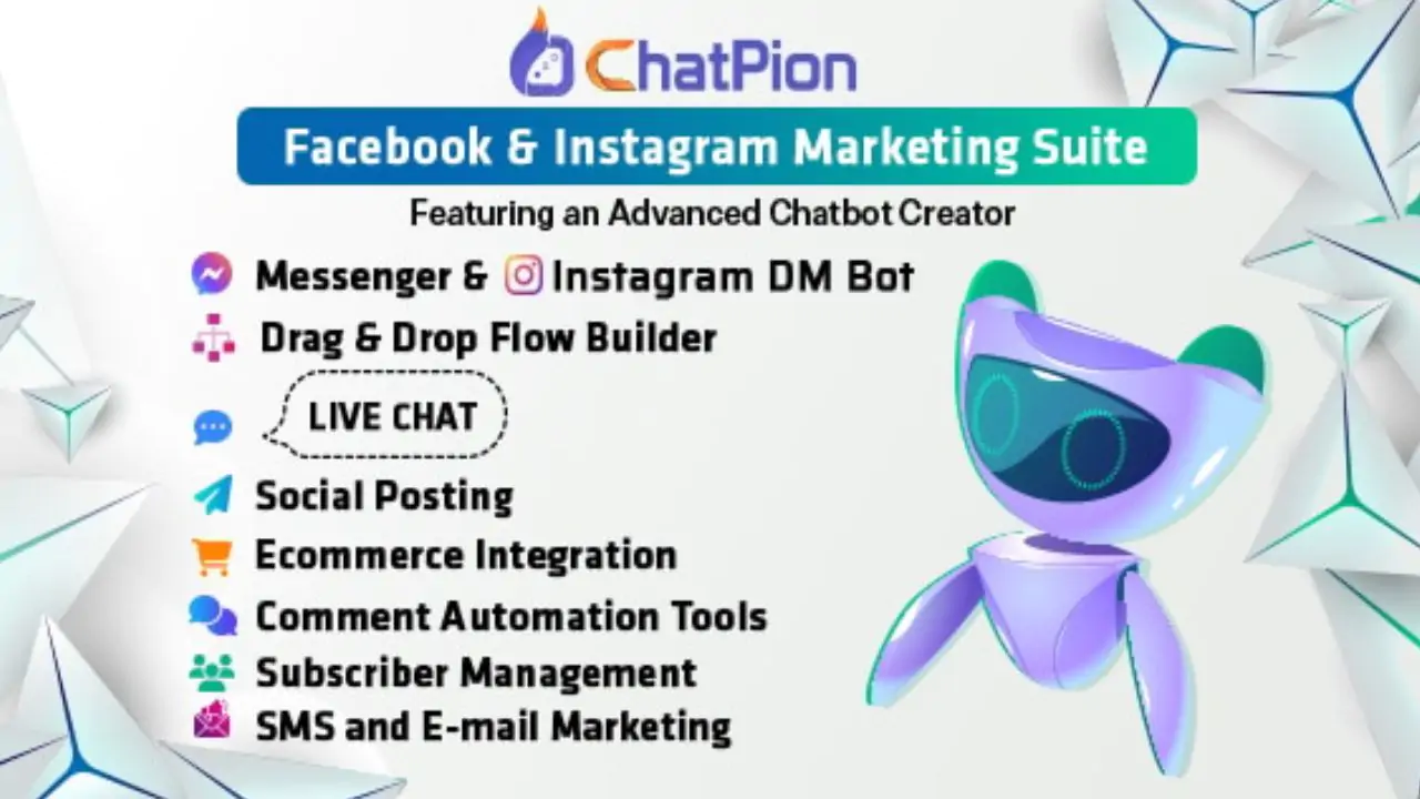ChatPion: AI Chatbot for Facebook, Instagram, eCommerce, SMS/Email & Social Media Marketing (SaaS)