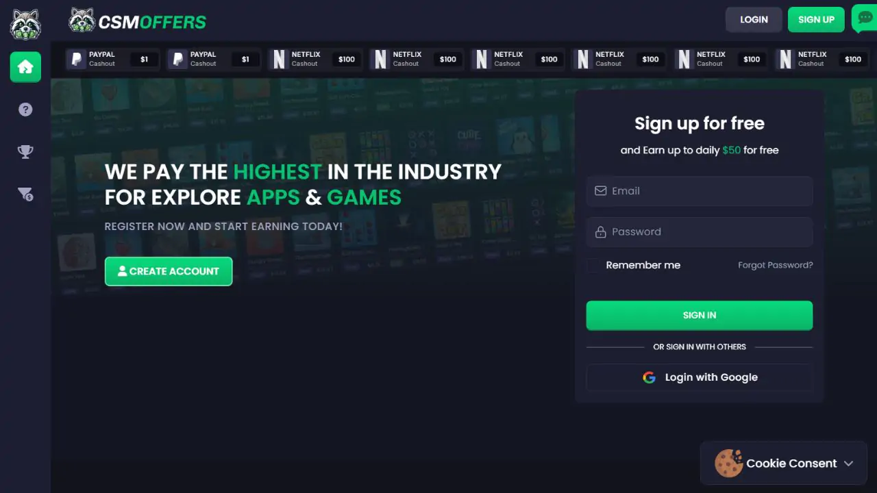 CSMOffers - offerwalls and survay website with admin panel