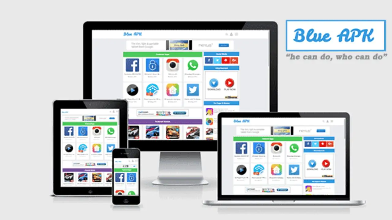 BlueAPK - Android Apps Download Blogger Template