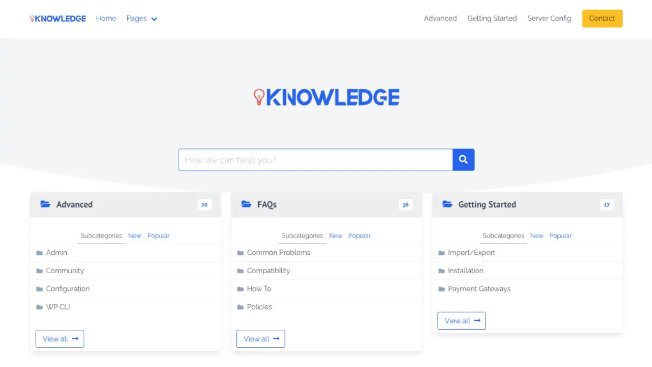 IKnowledgeBase - Knowledge Base WordPress Theme