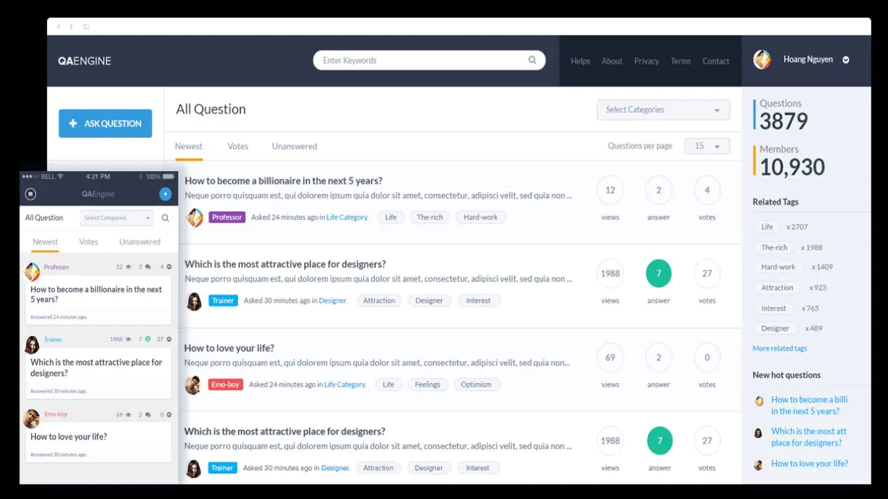 QA Engine - Question & Answer WordPress Theme